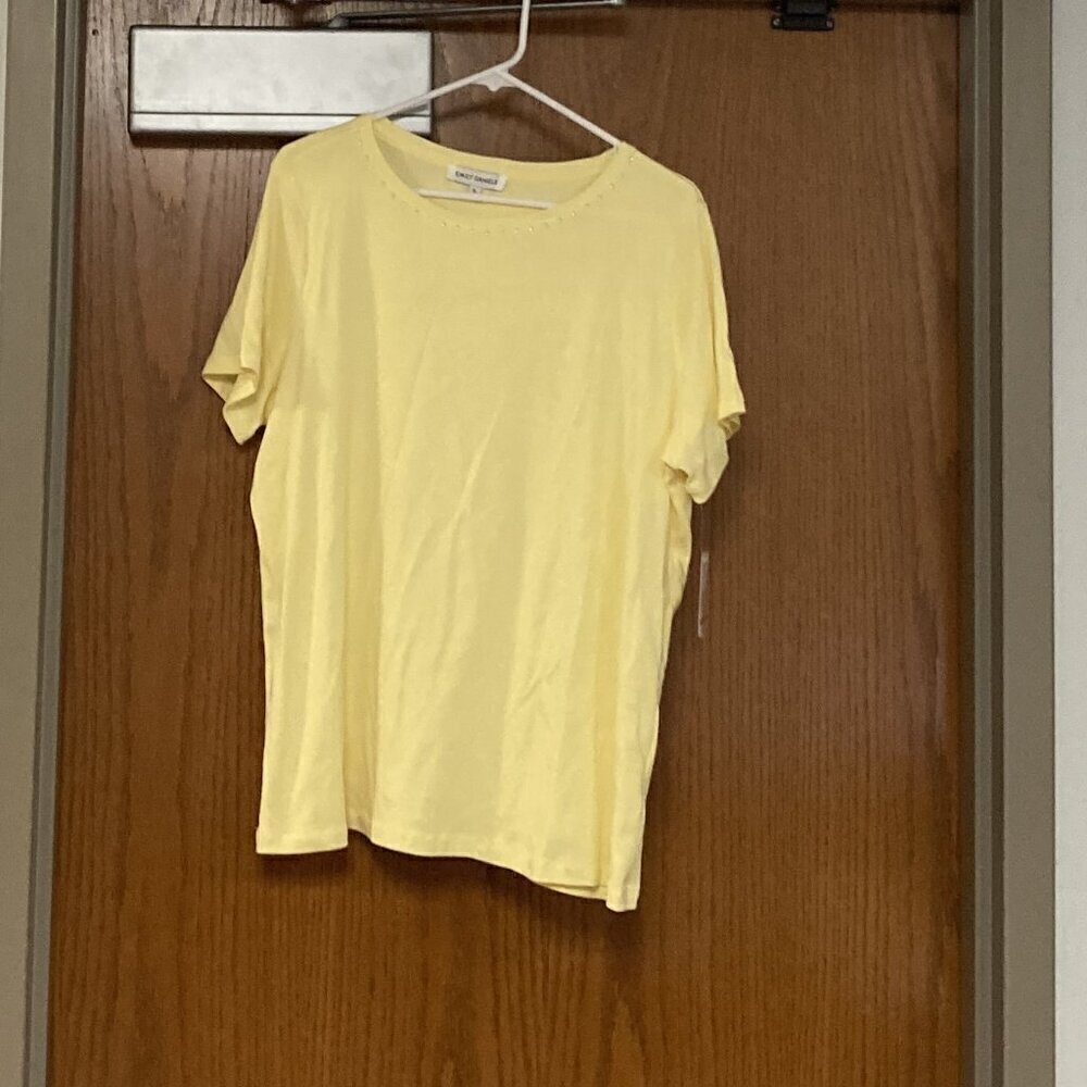 NEW Emily Daniels yellow top sz XL